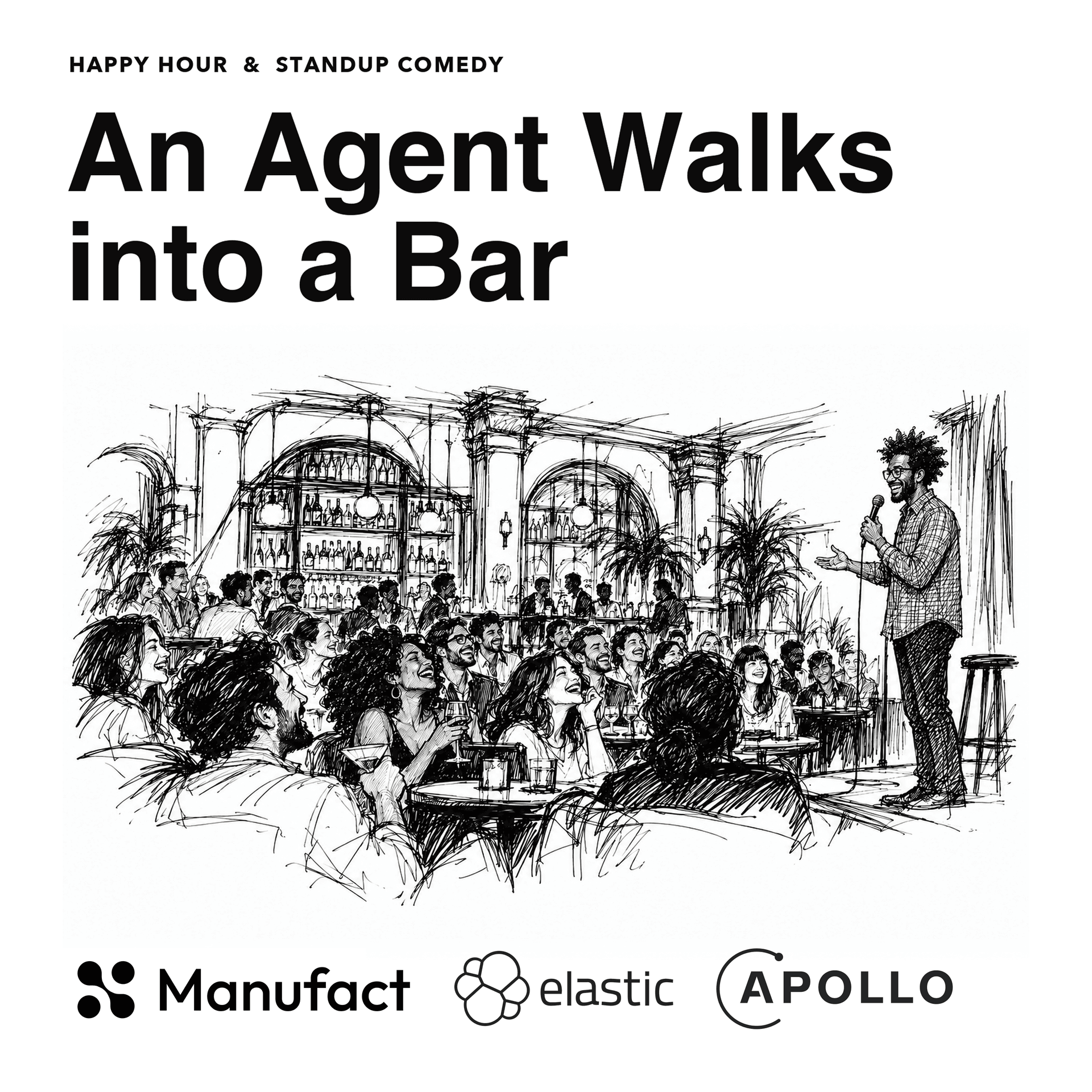 An Agent Walks into a Bar: Happy Hour + Comedy Show cover art