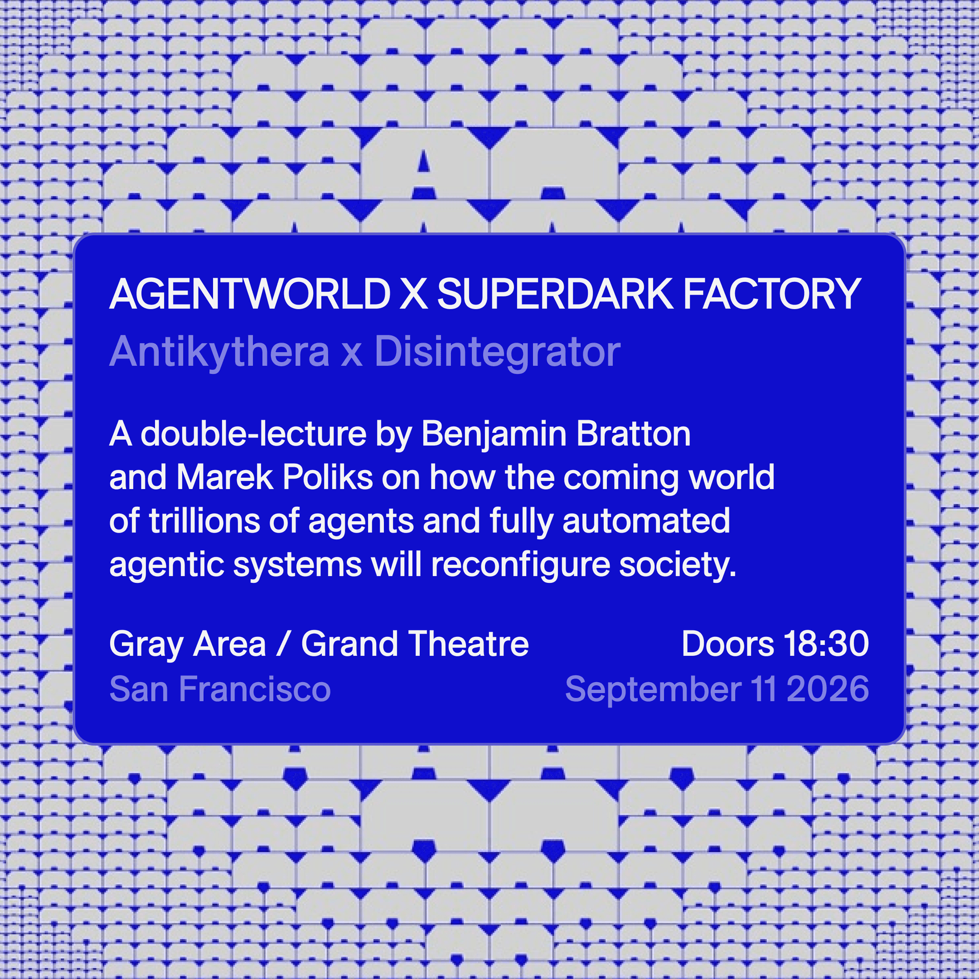 Agentworld x Superdark Factory Antikythera x Disintegrator cover art