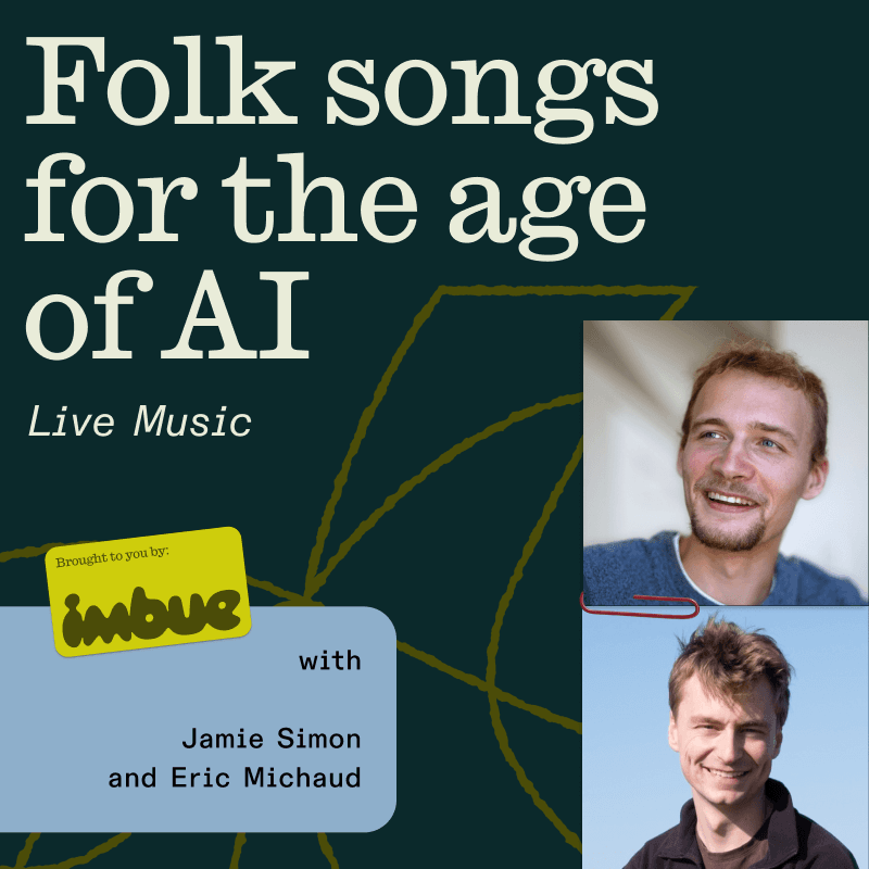 LIVE MUSIC: Folk Songs for the AI Age with Jamie Simon and Eric Michaud cover art