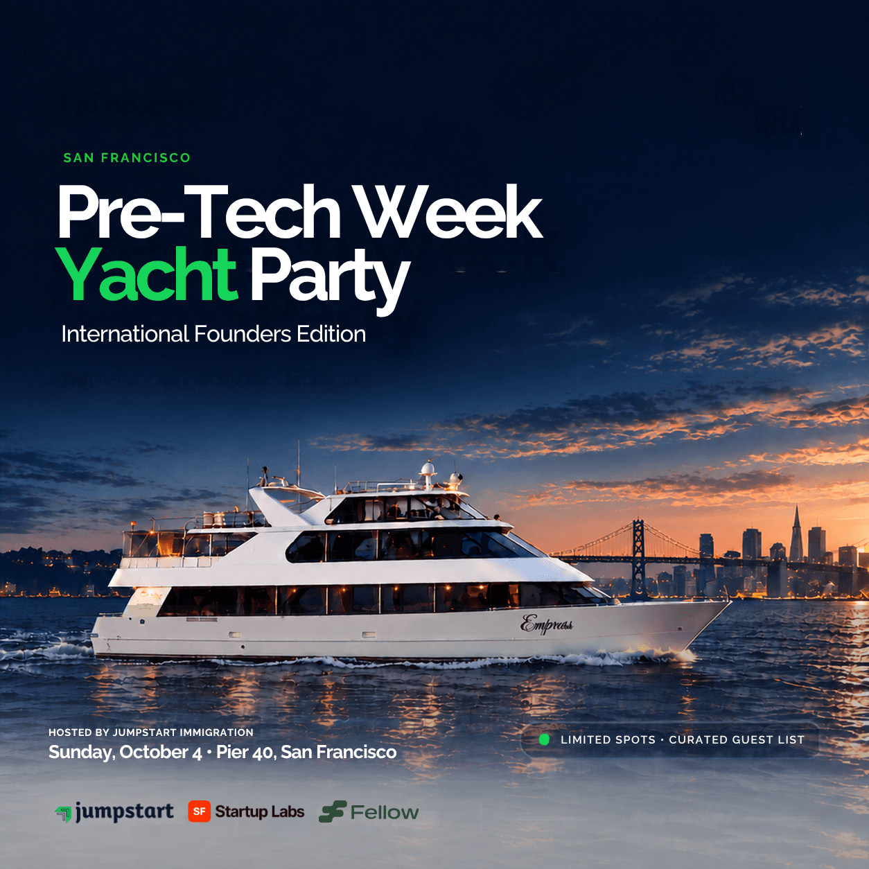 Pre-Tech Week Yacht Party — International Founders Edition #SFTechWeek cover art
