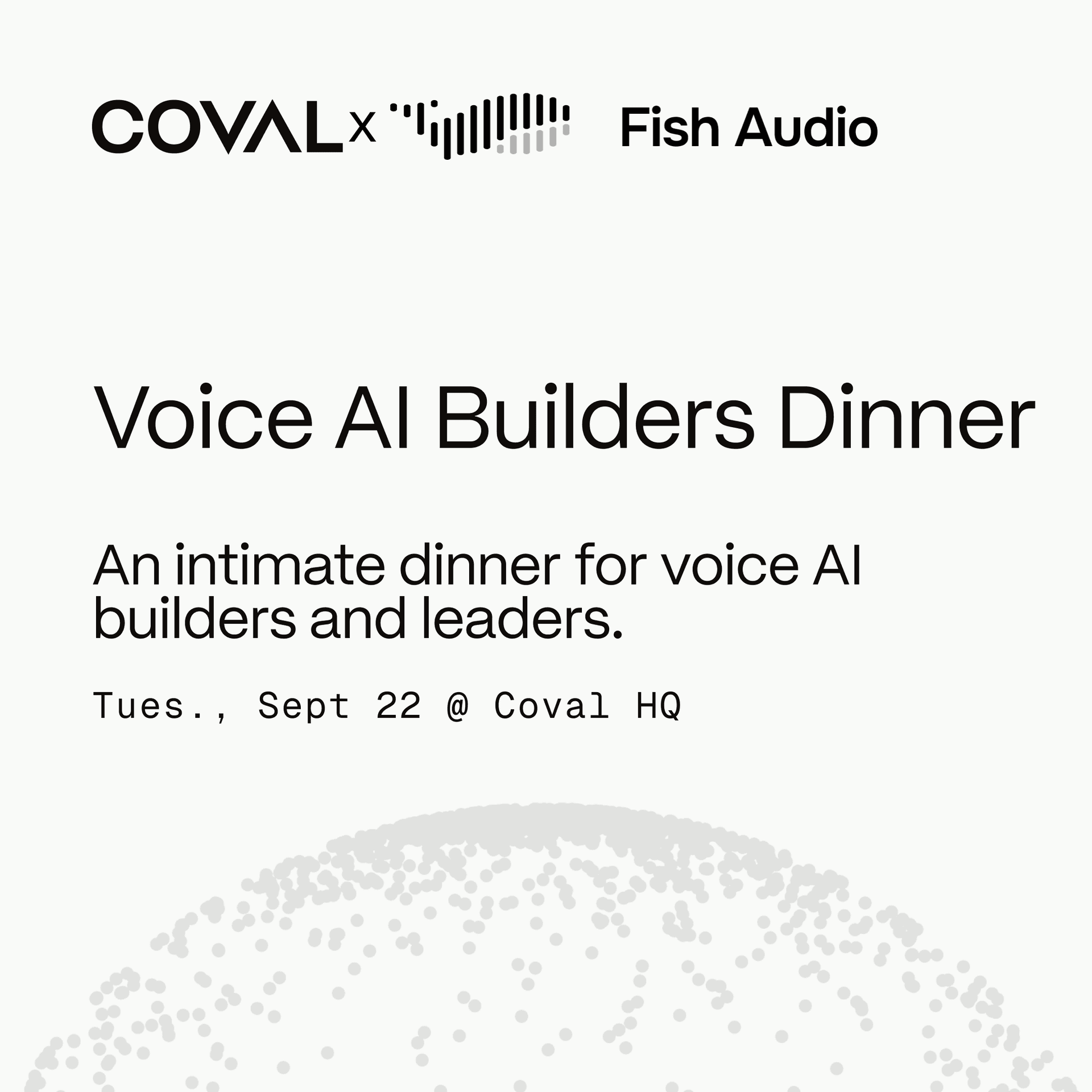 Voice AI Builders Dinner: Coval x Fish Audio cover art