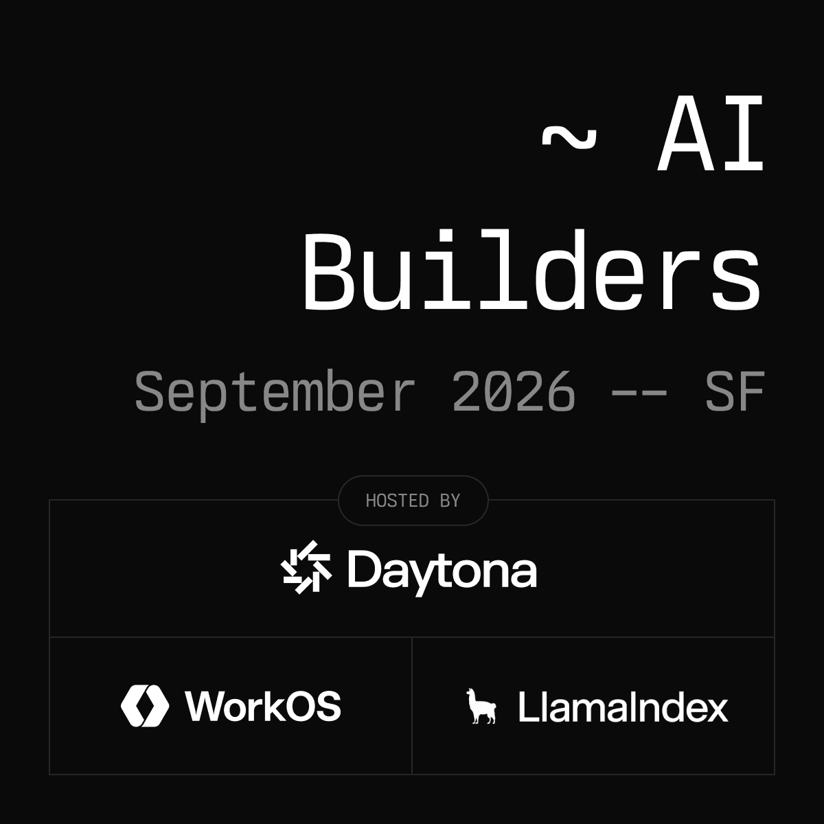 Daytona AI Builders - SF, September 2026 cover art