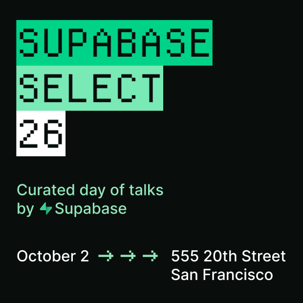 Supabase Select 2026 cover art