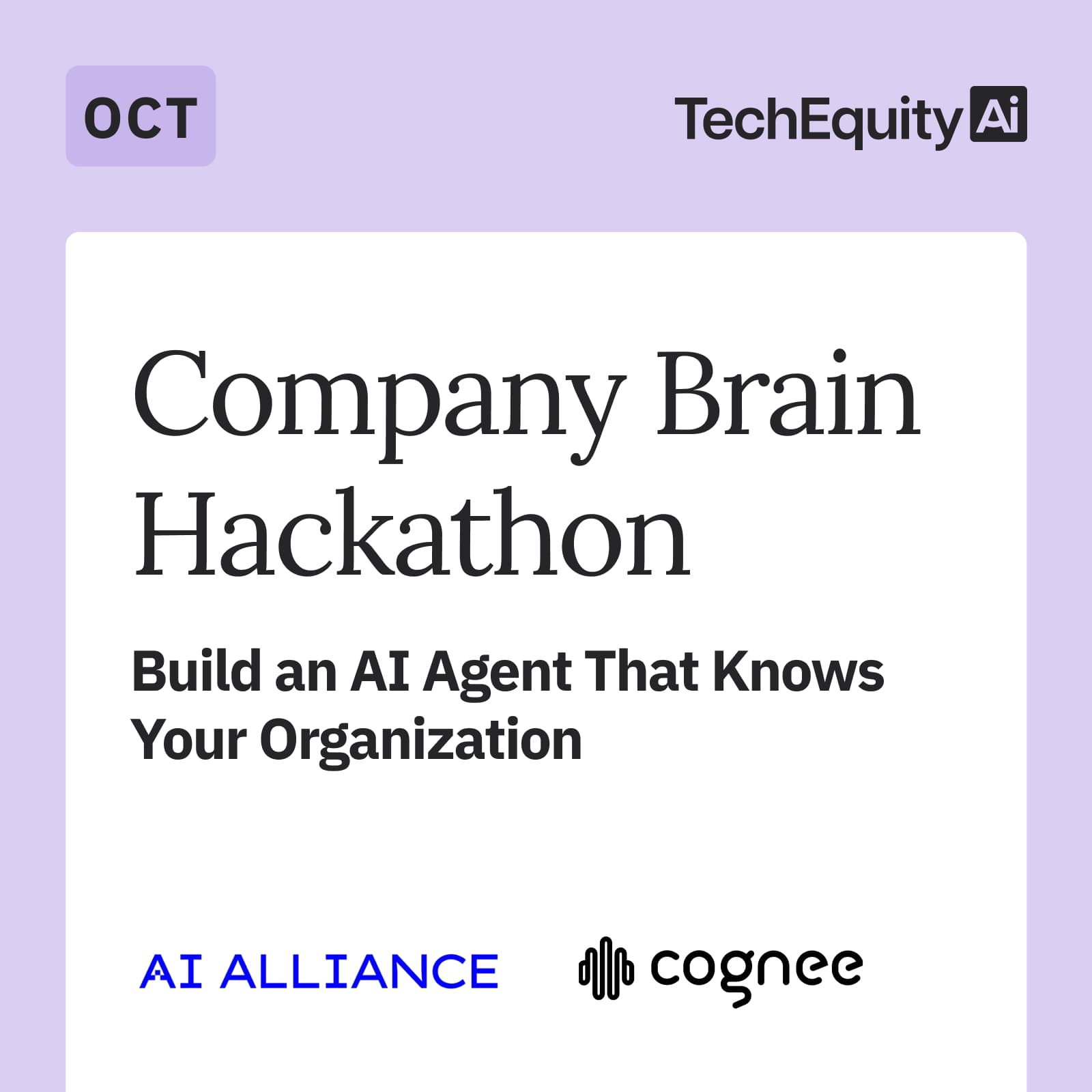 Company Brain Hackathon: Build an AI Agent That Knows Your Organization cover art