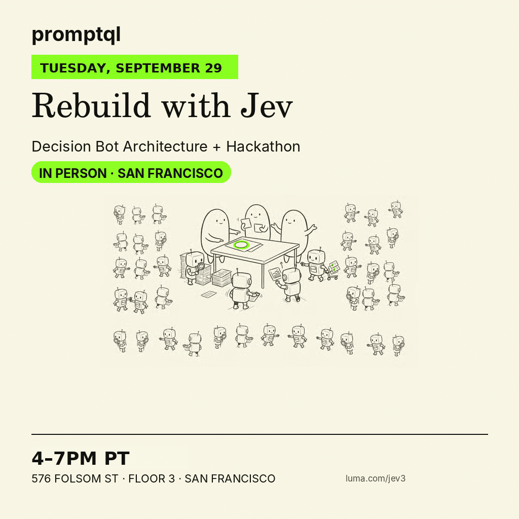 Rebuild With Jev #3: Decision Bot Architecture + Hackathon cover art