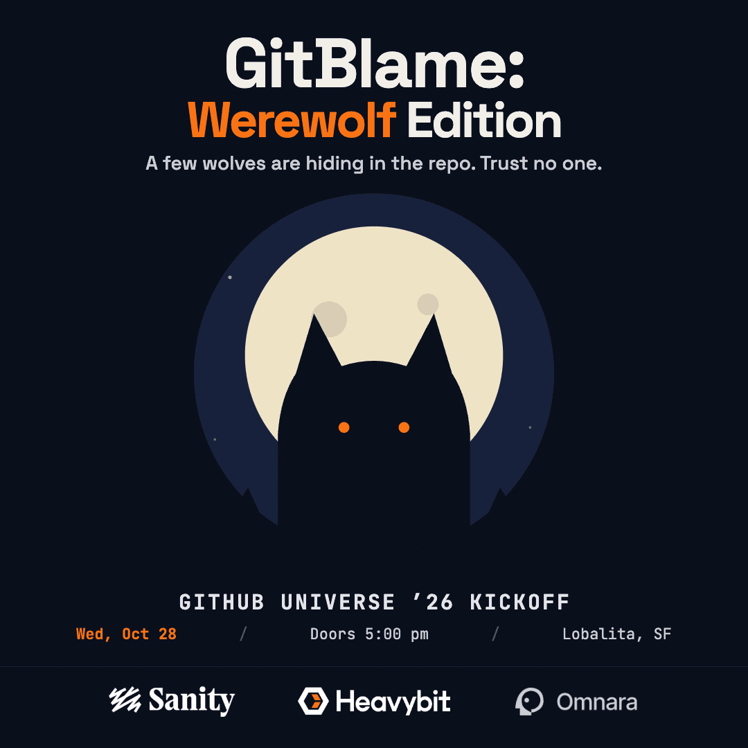 GitBlame: Werewolf Happy Hour @GitHub Universe cover art