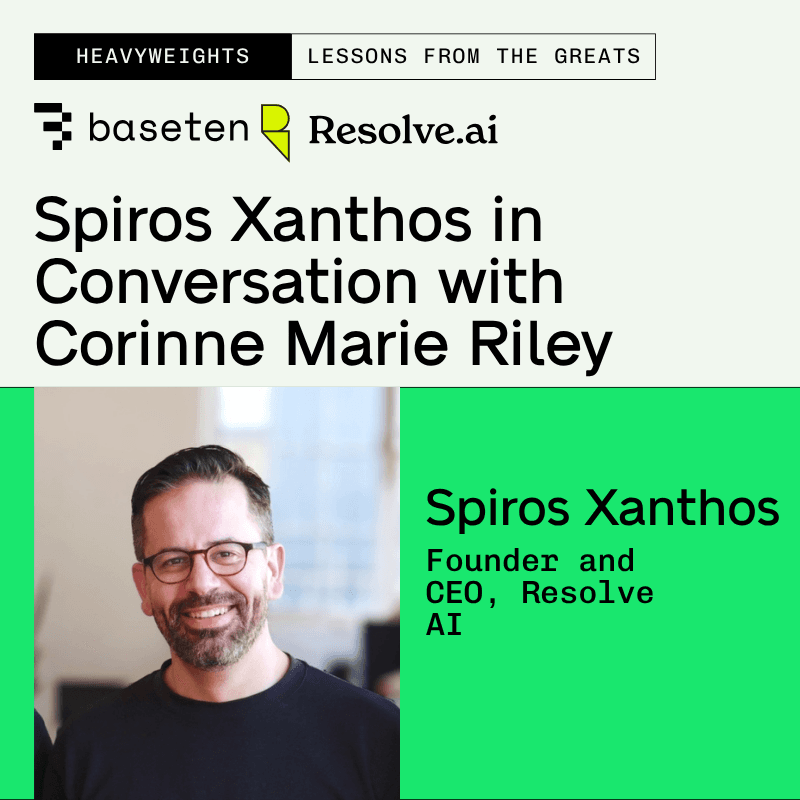 Spiros Xanthos (Founder and CEO, Resolve AI) in conversation with Corinne Marie Riley (Partner, Greylock) cover art