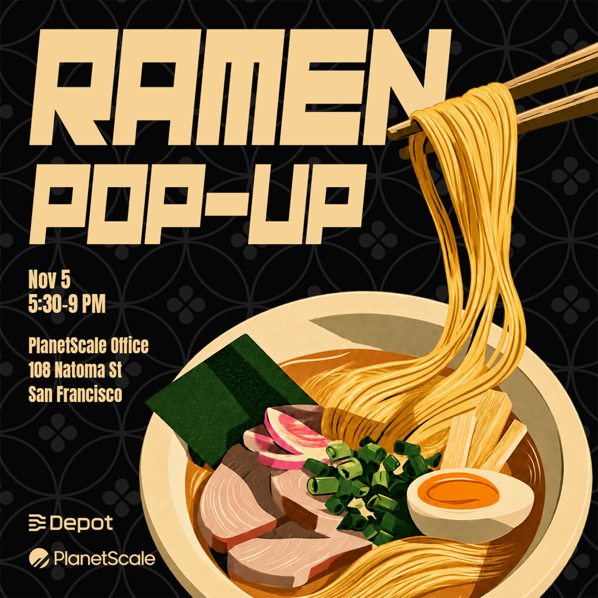 🍜 Ramen pop-up // PlanetScale x Depot cover art